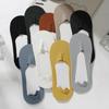 3 Pairs Men's Low Cut No Show Socks Summer Invisible Boat Socks Casual Non-slip Shallow Cozy Cotton Socks