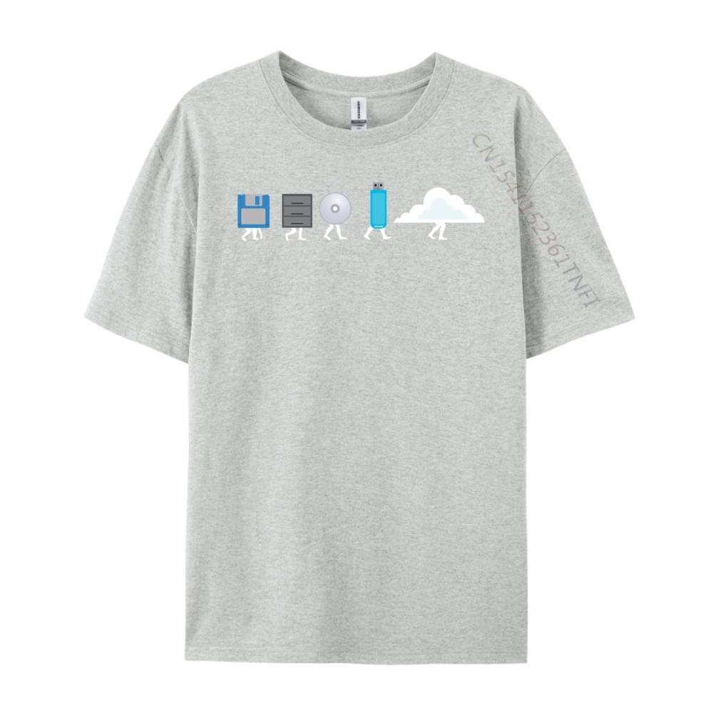 Storage Media Computer Science Evolution Graphic T Shirts 100 Cotton TShirt Letter