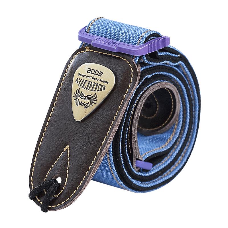 Perseus Soldier Guitar Strap: Genuine Leather, Wide Shoulder Design for Acoustic, Electric Guitar & Bass