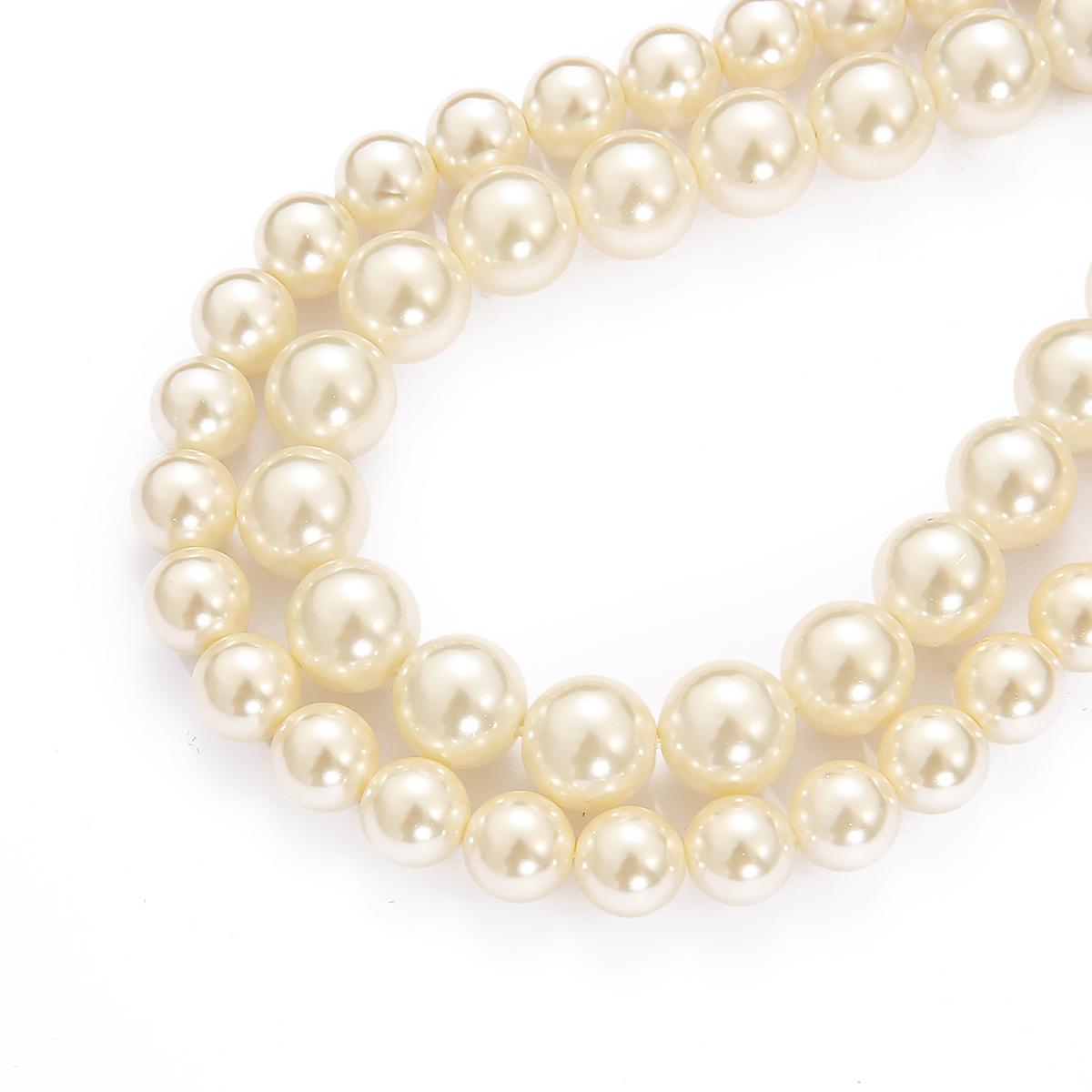 

40-140 шт. Скляні намистини, імітації перлин, вільні розпірні круглі намистини для виготовлення ювелірних виробів, аксесуари для браслетів своїми руками 10mm 40pcs