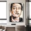 Picturi abstracte din pânză de artă graffiti Dali, afiș cu portretul feței și imprimare, imagini de artă de perete pentru decorarea pereților din camera de zi Cuadros