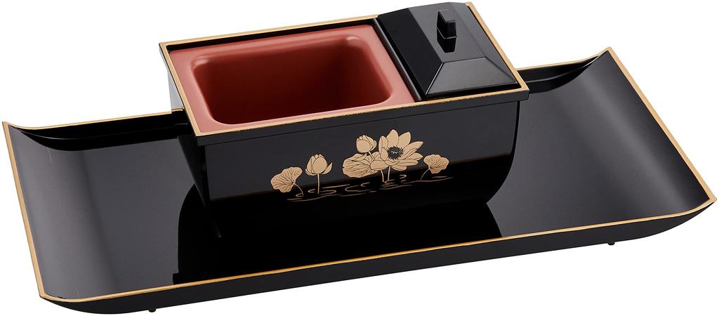 Sanmeni Authentic Incense Burner with Incense Yamanaka Made In Incense Basin Memorial Buddhist Modern Buddhist Black Incense Basin Incense Incense