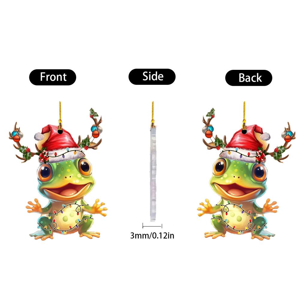 2D Christmas Decoration Pendant Christmas Tree Tag Theme Party Crafts Ornament