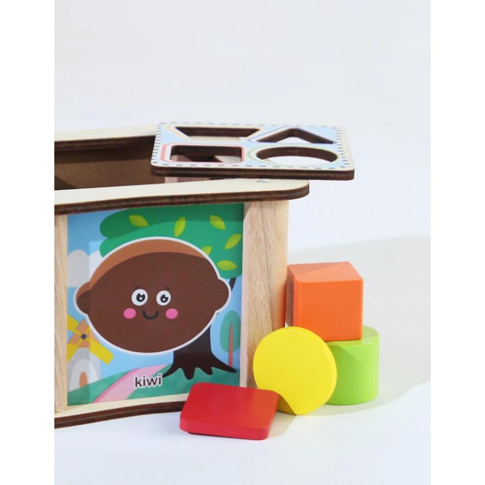 Montessori Color Shape Sorting Box Wooden Toys Color Shape Cognition Preschool Early Learning Educational Toys Gifts for Kids