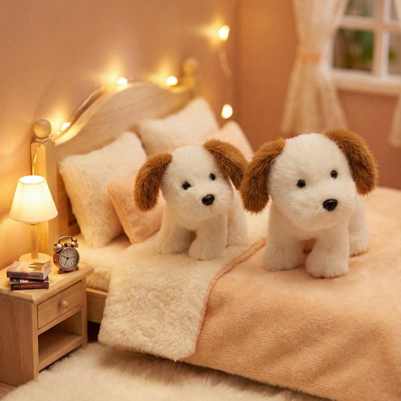 Adorable Milk Candy Dog Plush Toy - Cute Simulation Dog Doll for Kids' Birthdays
