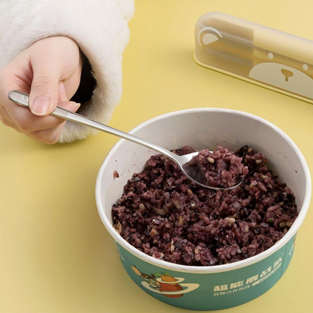 3 Pcs/Set with Storage Box Travel Cutlery Set 304 Stainless Steel Flateware Set  Camping