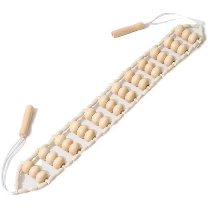 Handcrafted Wooden Back Roller Massager: Acupoint and Meridian Therapy Tool