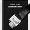 20mm 23mm High Quality Leather Watch Strap Suitable for Cartier Santos Strap Santos 100 Men's and Women's Folding Buckle2028