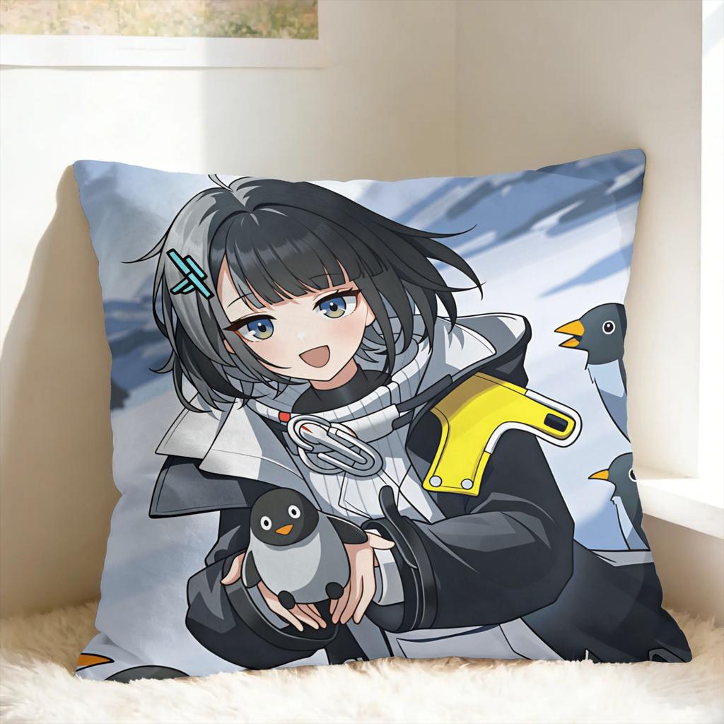 Gugugaga Penguin Arknights Endfield Pillow Cover Retro Trendy Pillow Case For Sofa Home Decoration Comfy Pillowcases Gift Idea