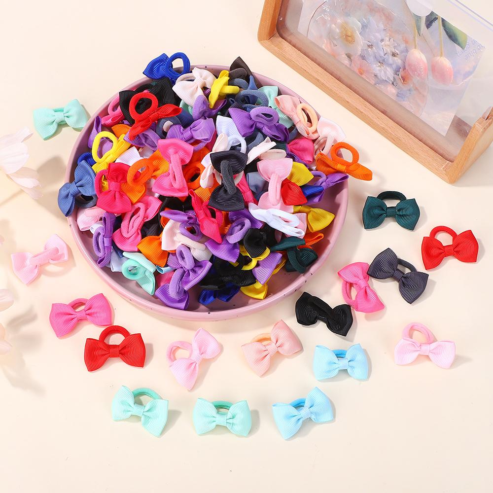 60 buc/lot Mini Fundițe Elastice de Păr pentru Fete Elastic de Cauciuc Culoare Aleatorie Coadă de Cal Accesorii de Păr pentru Fete
