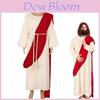 Medieval Cosplay Costume For Greek And Roman Kings With Silky Polyester Fabric