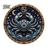Zero Foundation Crafting Zodiac Sign Faux Pearl Art Kit, 12 Signs DIY Painting Craft Kits, Round 3D Constellation Wall Kit for Adults, Handmade