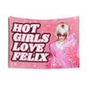 1 Skz Felix Beliebtes Mädchen Liebe Felix Konzert Banner Rosa Polyester Sternenfluss Muster Schlafzimmer Wandteppich K-Pop Fan Geburtstagsgeschenk