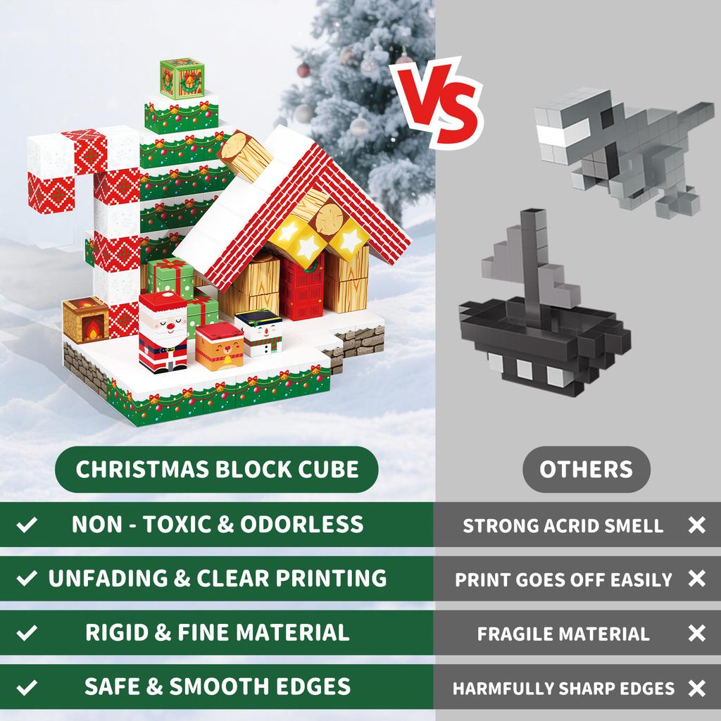 Non-Toxic Magnetic Building Blocks Mine World Magnet Cube Set For Children Kid Age 3+ Diy Model Children Sensory Toy Christmas Gift