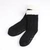 With Market Cable Knit Long Sleep Socks (Black)