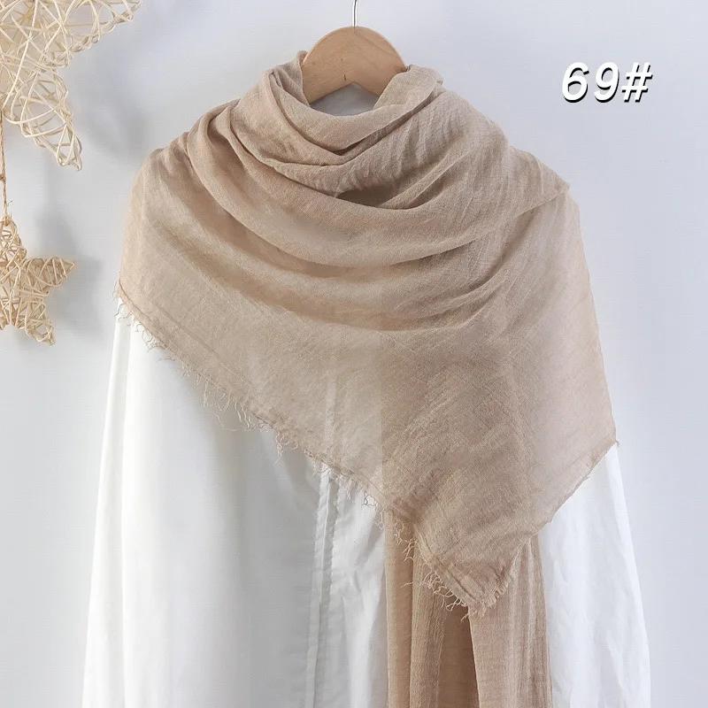 

90x180см Однотонные Хлопково-льняные Большие Шарфы Черный Белый Бежевый Красный Синий Розовый Фиолетовый Зеленый Желтый Оранжевый Шарфы