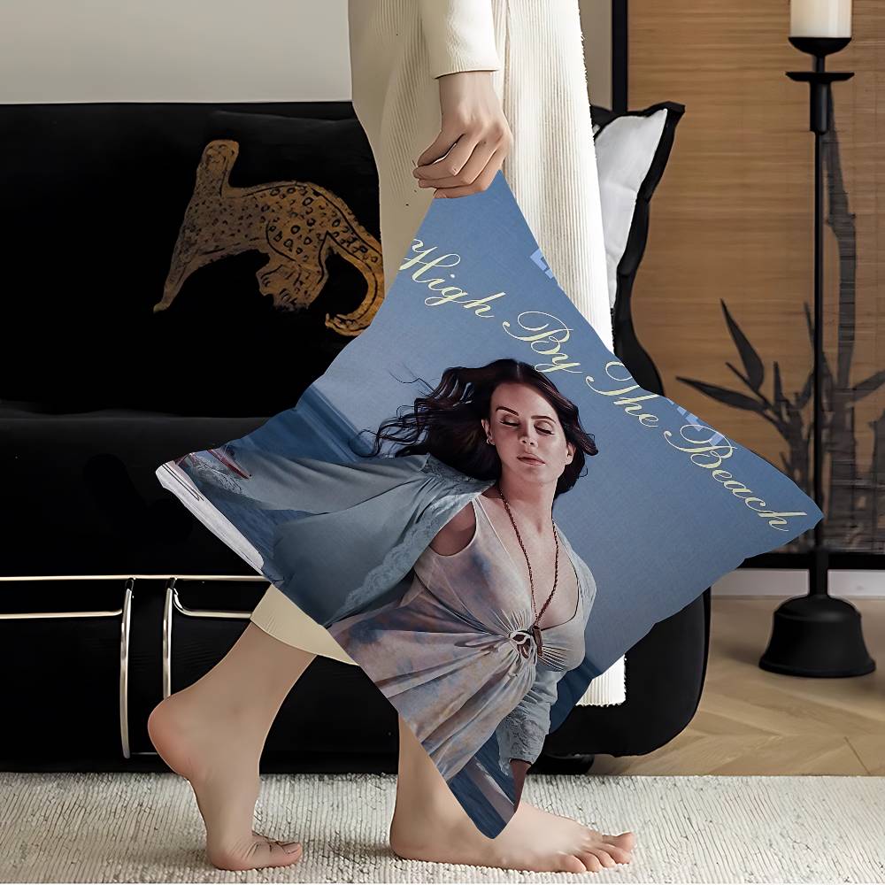 Singer L-Lana Del Rey Pillow Cushion Cover Pillowcase Living Room Sofa Home Decor