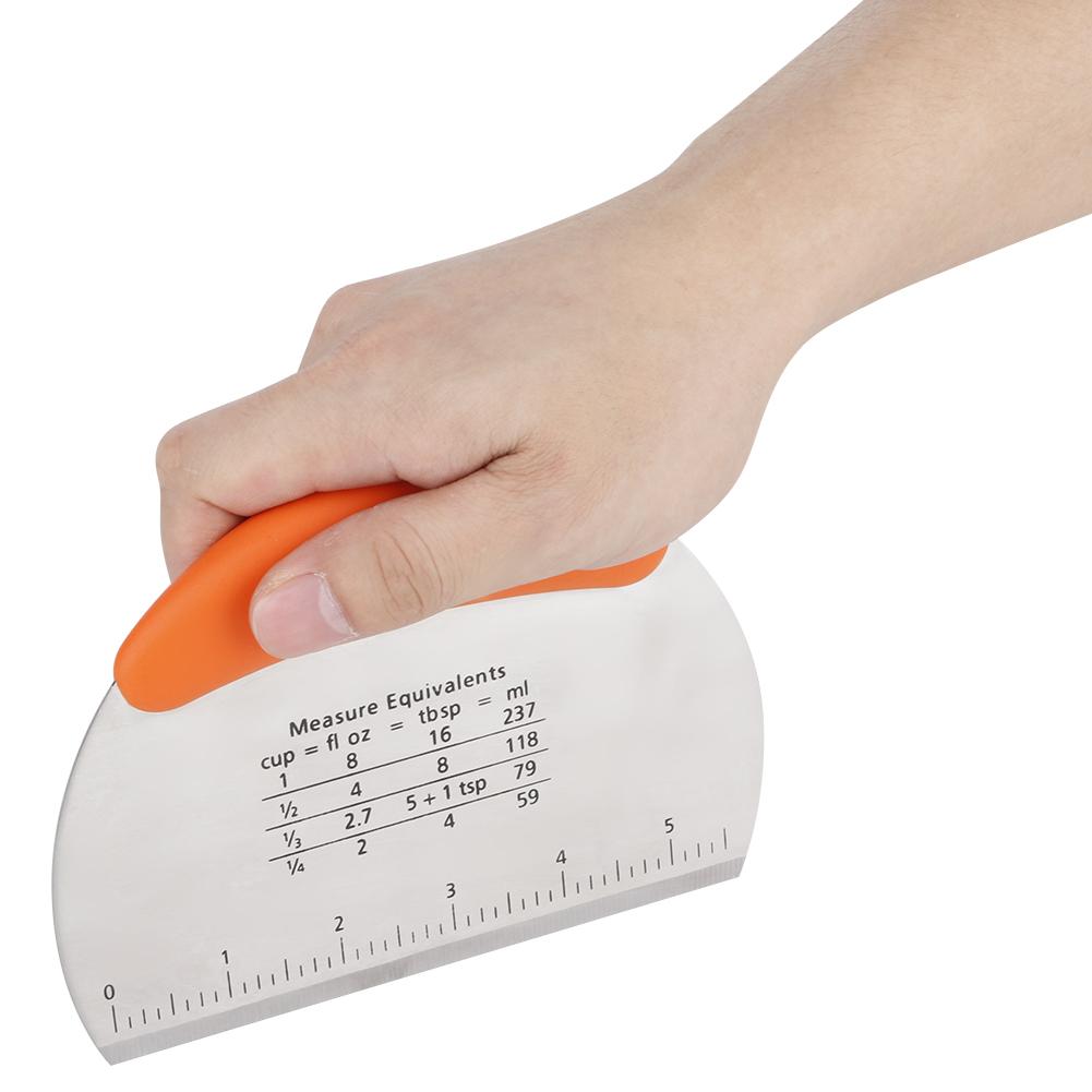 Stainless Steel Pastry Scraper Chopper Flour Pastry Cutter Pastry Scale Measurement Baking Tool Kitchen Bakeware