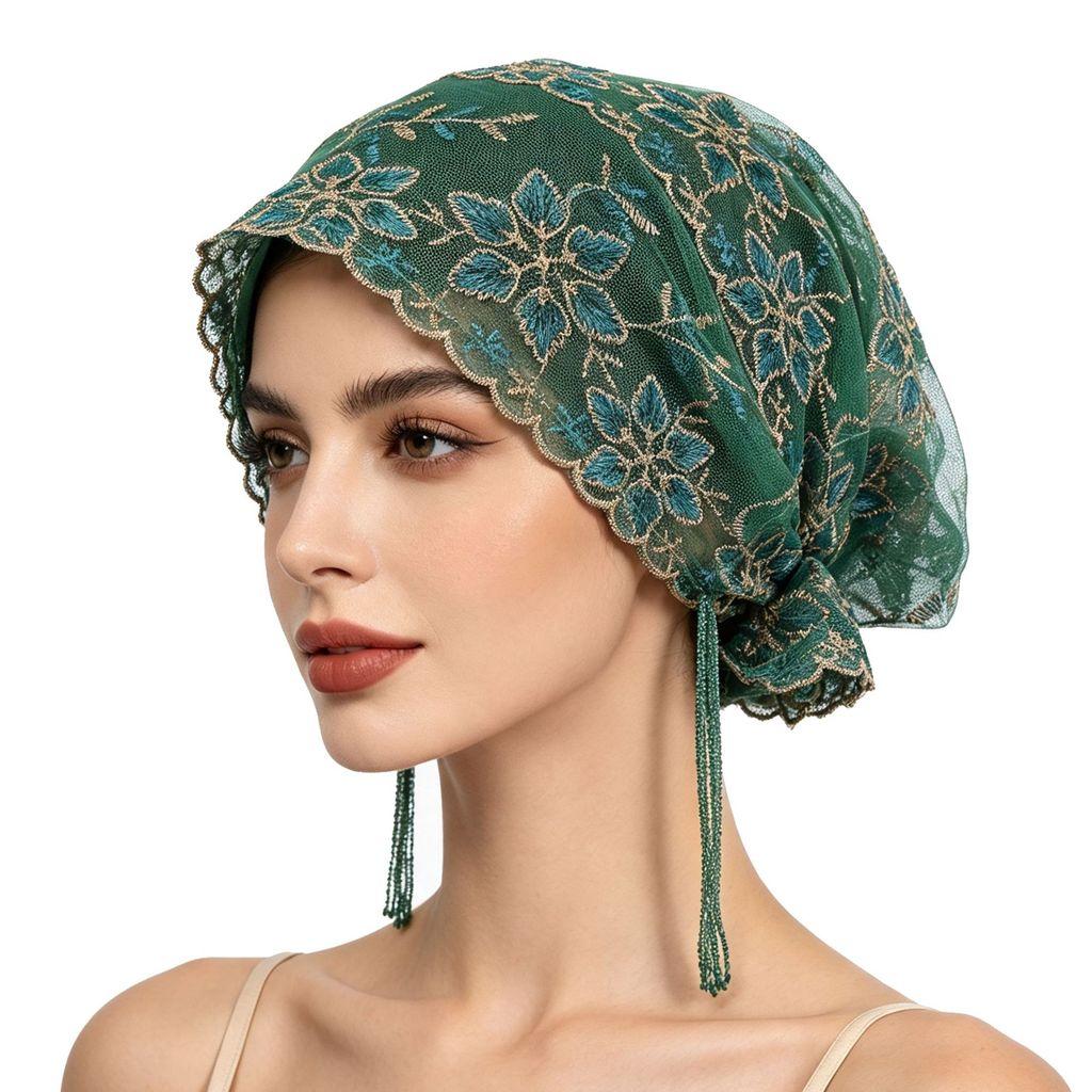 Embroidered Flower Sun Hat With Tassels For Summer Travel And Casual Wear