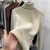 Autumn Winter Turtleneck Fleece Women Sweater Thick Warm Top Bottoming Shirt Inner Pullover Casual Simple Knitted Sweaters Loose Basic Simple Clothing