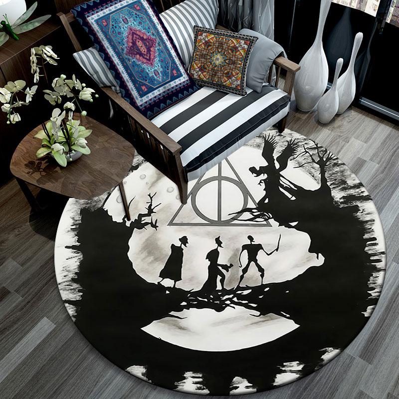 Harry Potter2,Round Area Rug,Carpet Rug for Living Room Bedroom Sofa Playroom Decor,Non-slip Floor Mat