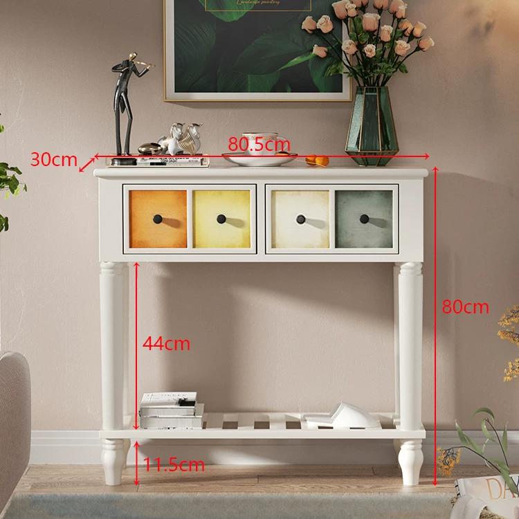 Solid Wood Entryway Cabinet, Narrow Hallway Storage & Shoe Organizer, Large Capacity Wall-Mounted Console Table for home Decor