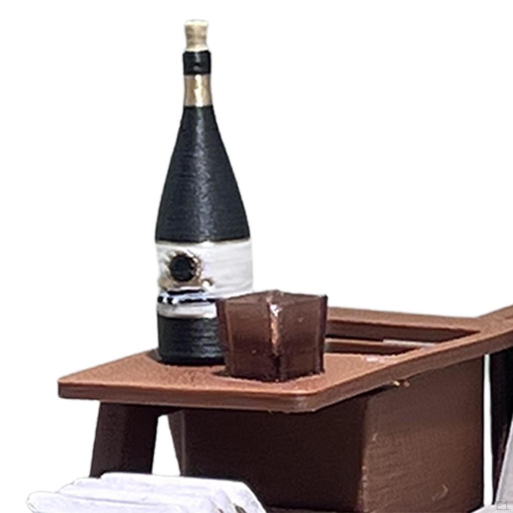 1/12 Dollhouse End Table Armchair Model Furniture Toy Living Room Set Photo Props Reading