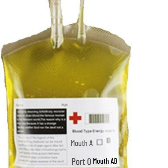 Halloween Vampire Blood Bag Juice Pack with Double Tube