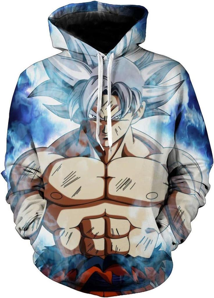 Spring And Autumn Casual Animation Sweater Dragon Ball 3D Digital Printing Hooded Pullover Sweater