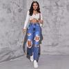 Women's 2024 Trendy High-Waist Washed Ripped Straight-Leg Jeans