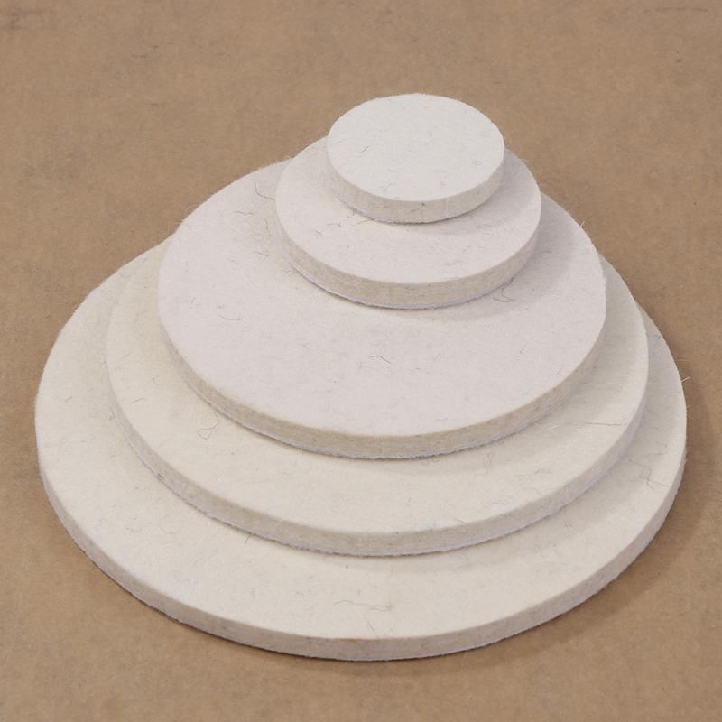 Polishing Pads Wool Felt Abrasive Wheel 50/75/125/ 150/180Mm Soft Felt Discs For Glass Stainless Steel Polish Repair Scratche