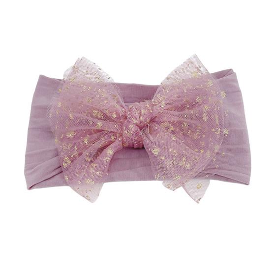 Dětská čelenka do vlasů, atraktivní, pohodlná na nošení, měkká na dotek, letní batolata, dívčí mašle s flitry a síťovanou přízí, dárek k narozeninám