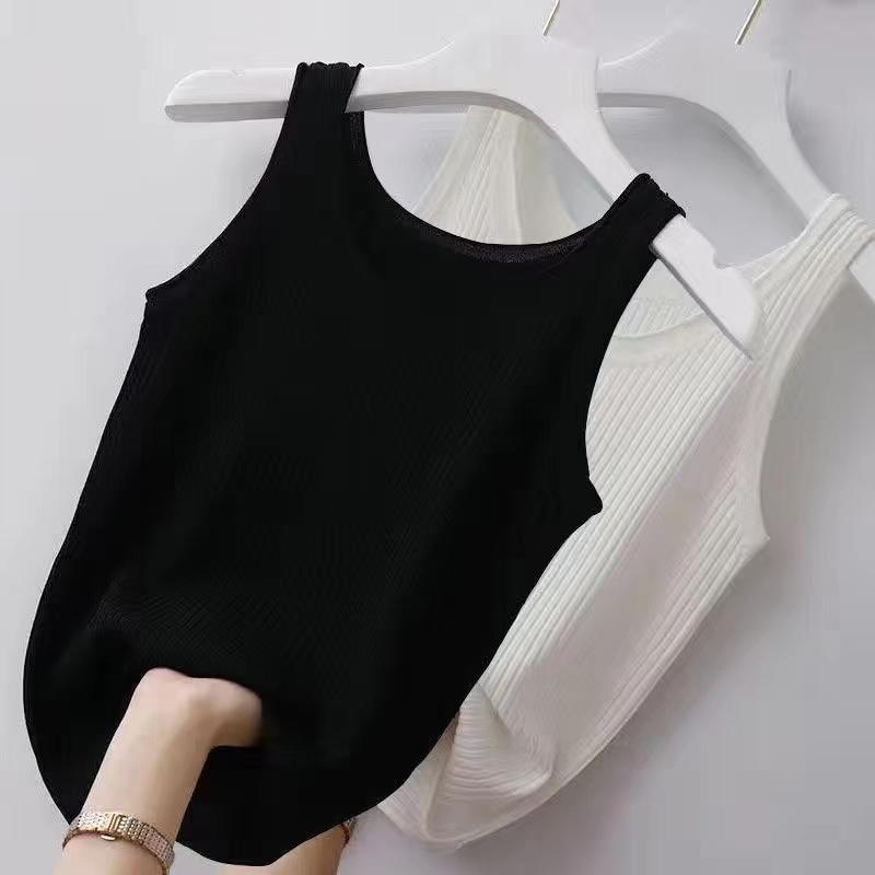 Vest Women Slim Outer Wear Inner Layering Bottomed Sleeveless Shirt Thin