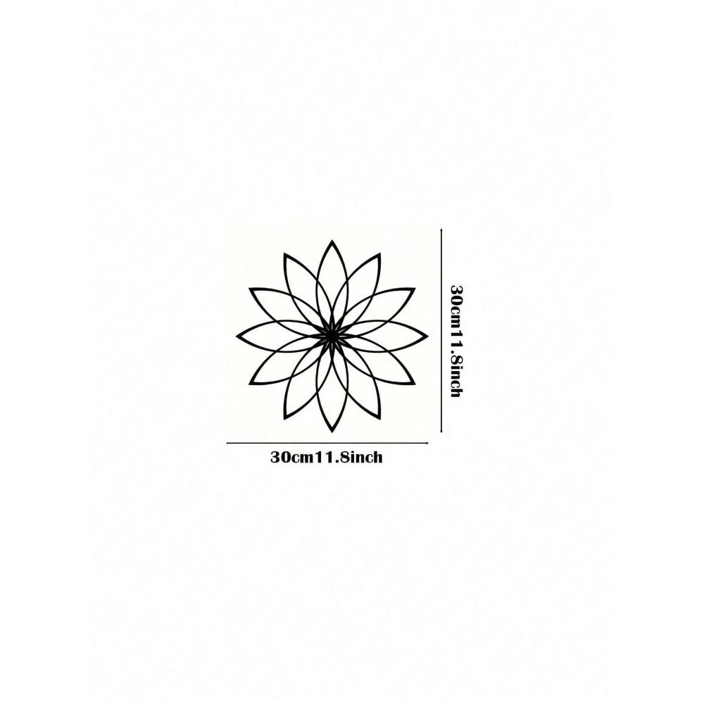 

Iron Lotus Wall Decor Spiritual Meditation Metal Art Home Ornament Rustproof Waterproof Gift for Christmas Thanksgiving TY3628 разноцветный