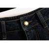 Dimanaf 2025 Plus Size Summer Elastic Denim Hole Skirts Women A-Line Fashion Loose Skirt High Waist Vintage
