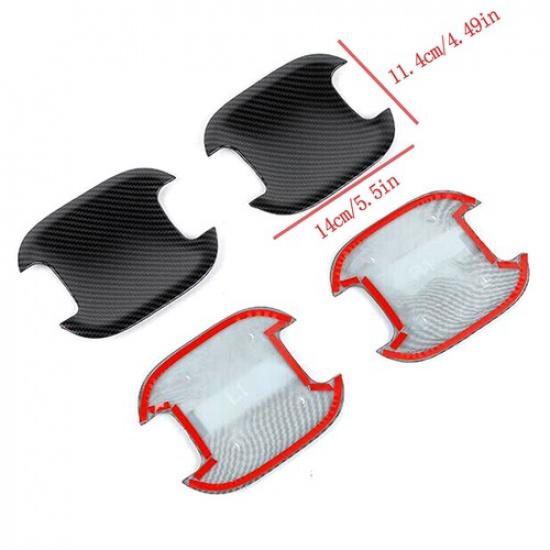 Fits For - Ford F-150 ABS Carbon Fiber Door Handle Bowl Cover Trim Decor