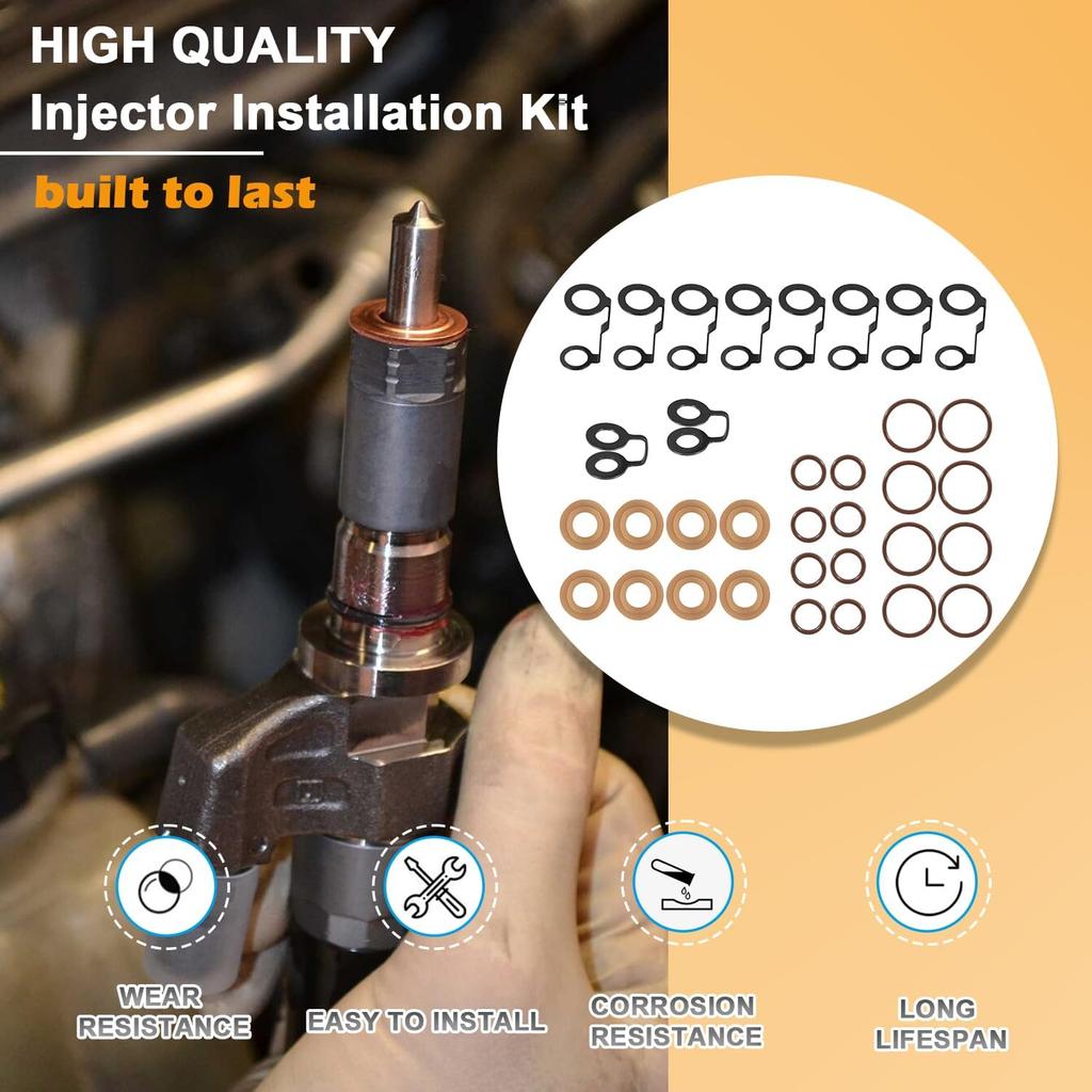 Fit For Duramax LB7 Diesel Fuel Injector tallation/Return Line Tall Kit, for Chevy GMC GM Duramax LB7 2001-2004