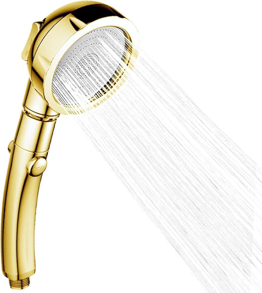 Shower Head, Universal Hand Shower 3 Modes Hand Shower Water Saving Shower Head with Shutoff Chrome Removable Shower Head Bathroom Shower