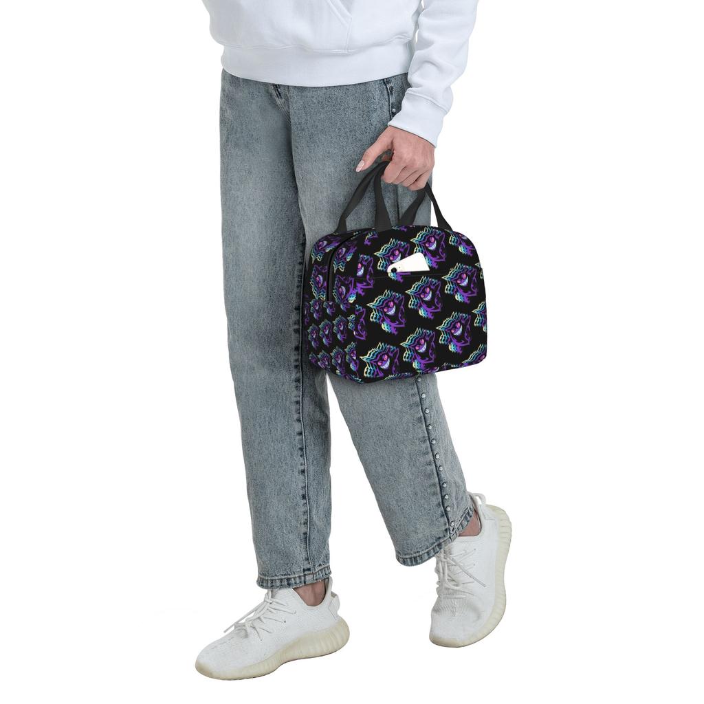 Custom G-Gengars Insulated Lunch Bag for Women Men Portable Cartoon Cooler Thermal Lunch Box Beach Camping Travel