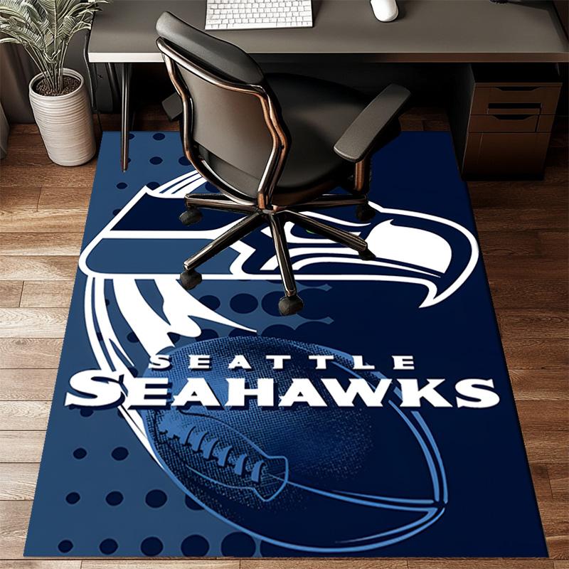 Seattle Seahawks Logo Rug Game Carpet, Floor Mat for Bedroom Living Room Entryway Rug, Home Decor Idea Gift for Christmas Birthday