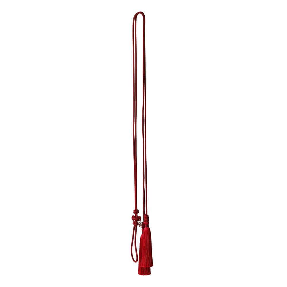 Korean Traditional Gyudorae Knot Tassel Belt, Midi, Red