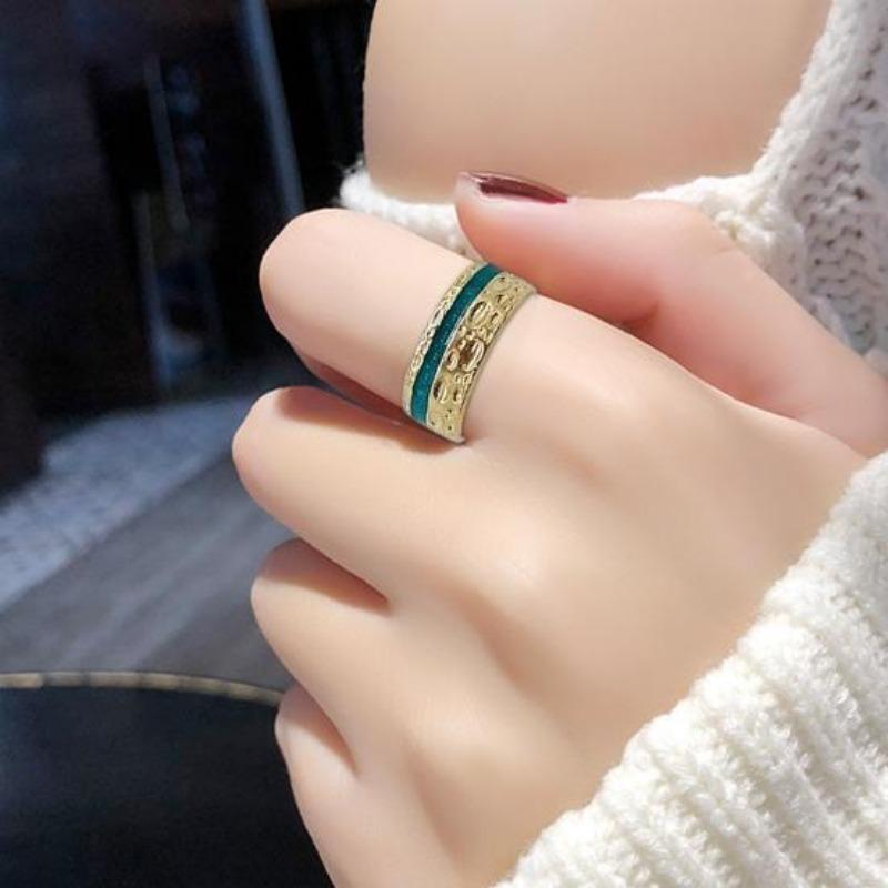 Unisex Shiny Blue Bridal Engagement Finger Jewelry Gift Wedding Ring