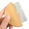 2pcs Bamboos Combs with Wide Fine Teeth Double Sided Lice Comb For Detangling Hair And Removing Fleas From Dogs Cats