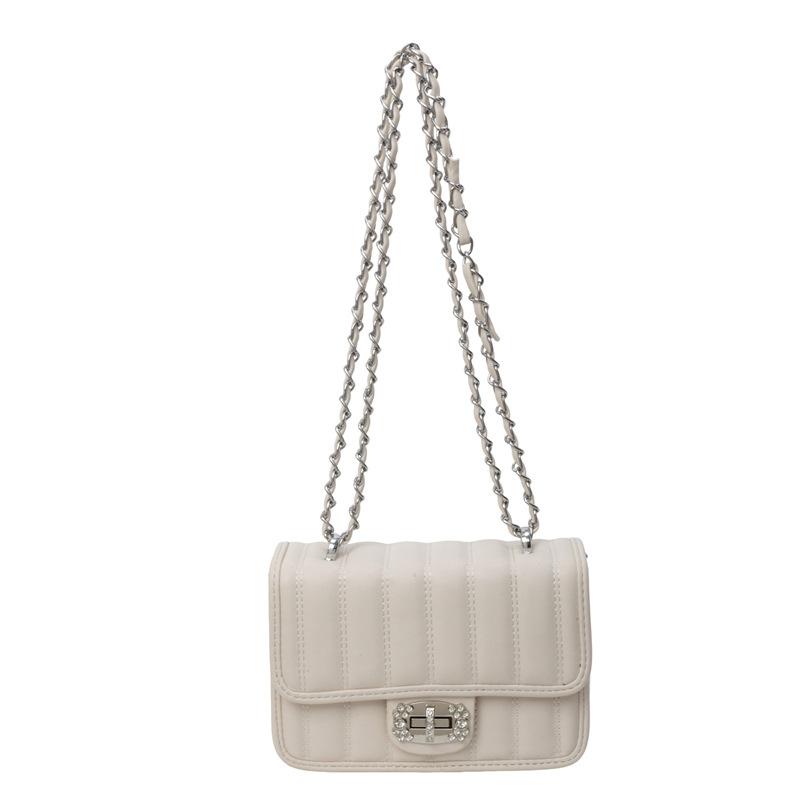 

This year s popular small bag women s bag 2024 new trendy versatile niche diamond chain bag autumn messenger small square bag бежевий