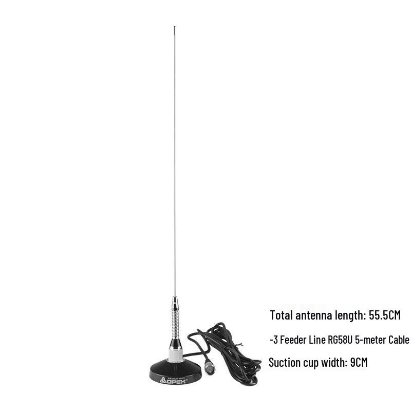 OPEK VH1208 Dual-Band UV Walkie-Talkie Base Station Antenna - 55.5cm, High Gain RG58U Feeder.