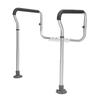 Toilet Safety Rail, Bathroom Toilet Seat Frame, Adjustable Width & Height Fit Most Toilets, Supports 300lbs, Toilet Handles Grab Bars with Padded
