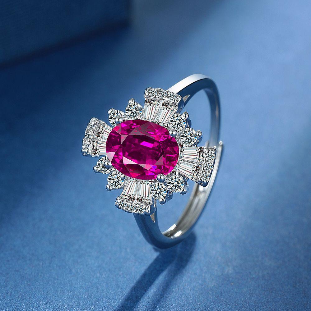 925 Sterling Silver Jewelry Set Purple Zircon Women Necklace Earrings Ring Birthday Party Wedding Jewelry Set Gift