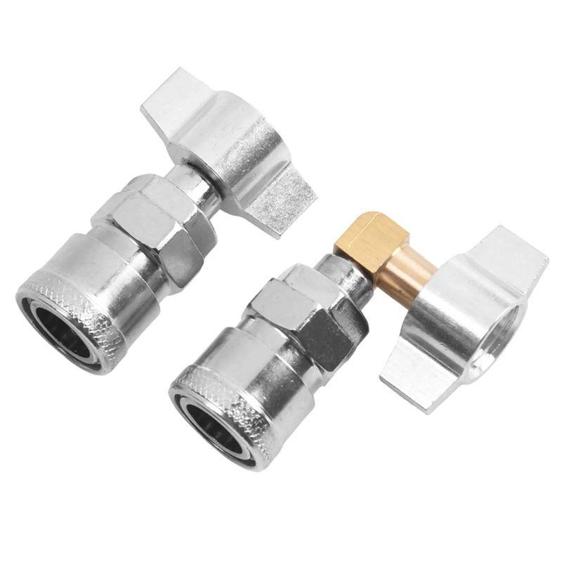 Feb.2Pcs Truck Dust Blower Pneumatic Connector Straight Elbow Integrated Connection Home Decoration Hardware Tool
