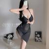 Erotic Underwear, Pure Sensual Halter see-through Seductive nightdress, Hot Slit pajamas, no-take Uniform 8679
