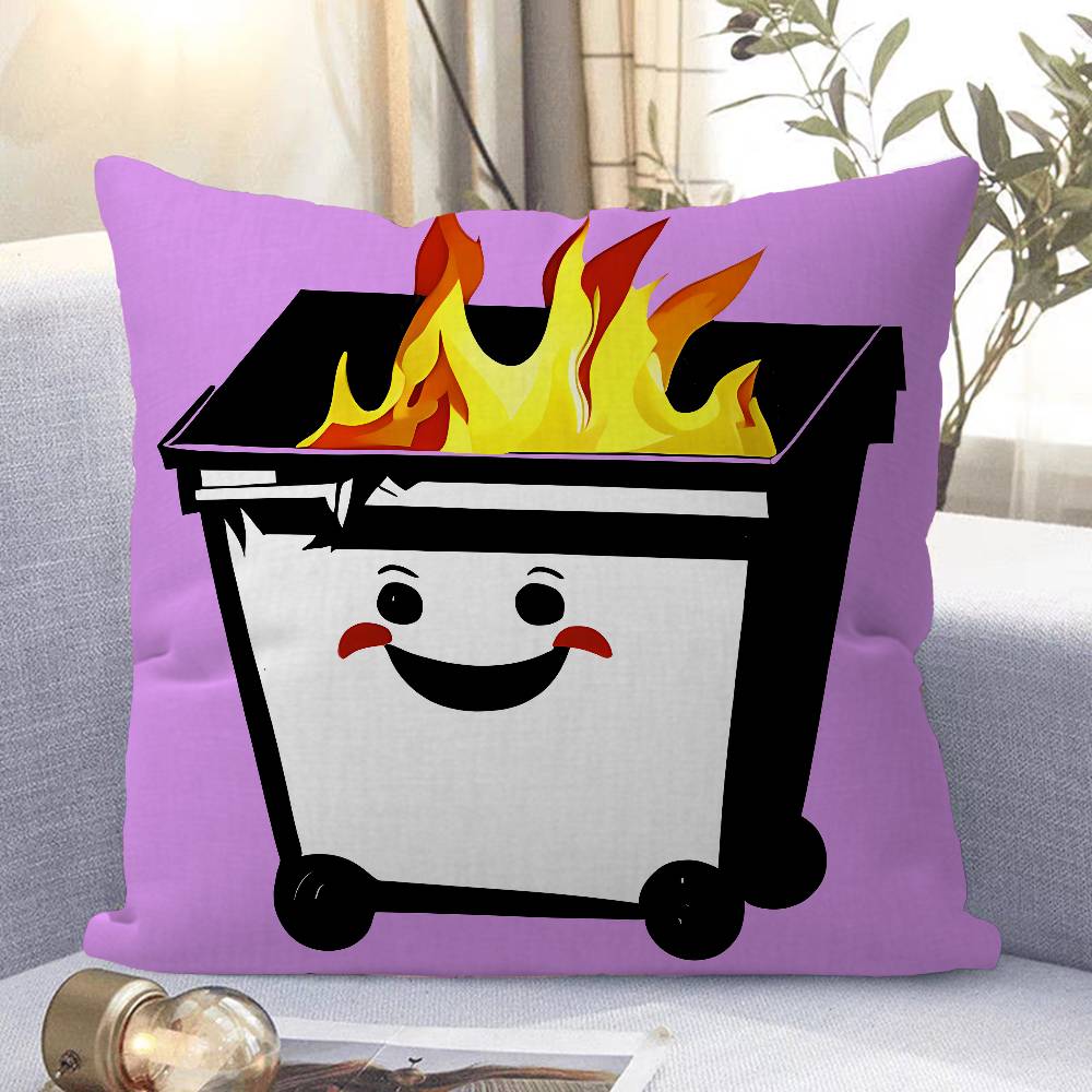

Dumpster Fire Pillow Case Removable Washable Cushion Cover – All-Season Soft Linen 16x16Inch